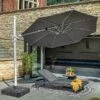 Hartman Pacific 3m Round Cantilever Parasol - Dark Grey 2 Hartman Pacific 3m Round Cantilever Parasol - Dark Grey -GreenHaven Shop 1207179