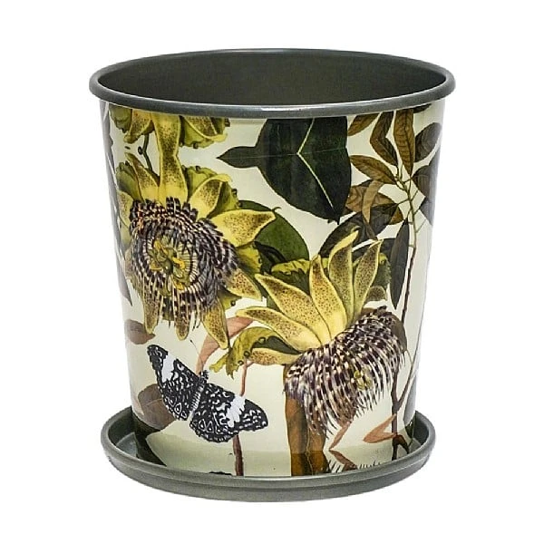 Kew Botanical Retreat Planter With Saucer 16cm 3 Kew Botanical Retreat Planter With Saucer 16cm