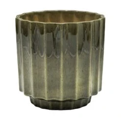 Ivyline Lugano Scalloped Reactive Pot Cover Green (Various Sizes)