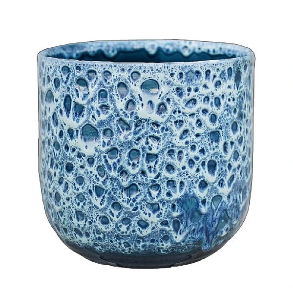 Ivyline Sapphire Reactive Glaze Pot Cover (Various Sizes) 3 Ivyline Sapphire Reactive Glaze Pot Cover (Various Sizes)